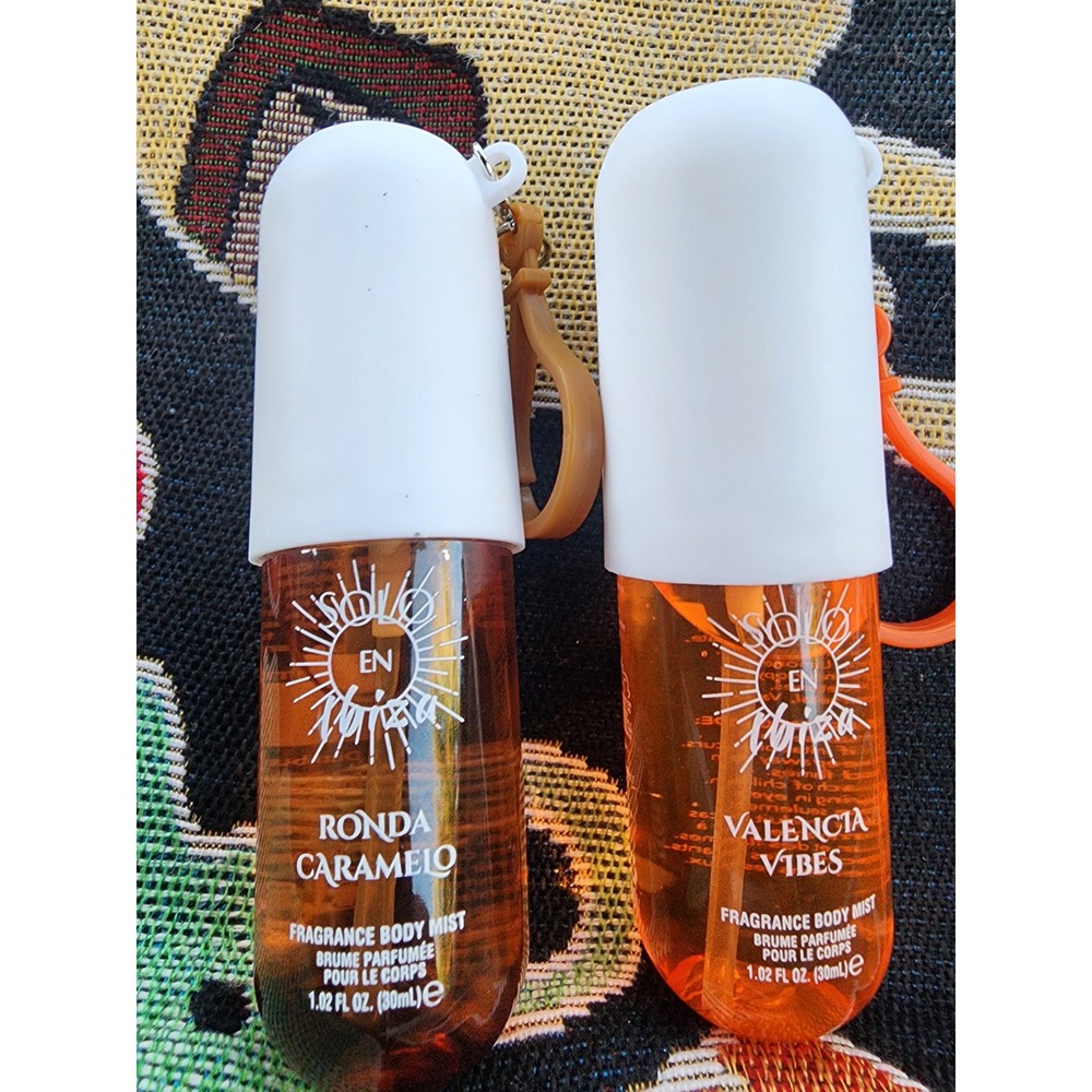 Solo en Ibiza Body Mist Set Ronda Caramelo Valencia Vibes 1.02oz Travel Size